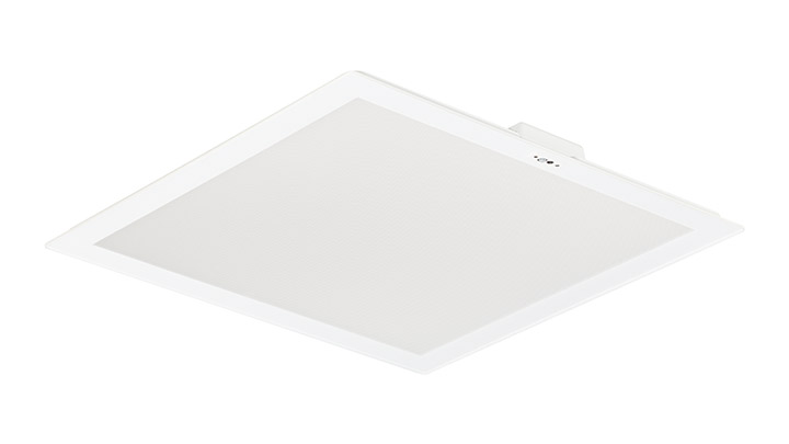 SlimBlend vierkant biedt effecten die het comfort verbeteren, zoals diffuse verlichting die opgaat in de architectuur van uw plafond