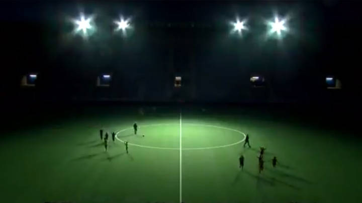 slimme verlichting in het sint truiden stadion toont voetbal op zijn mooist