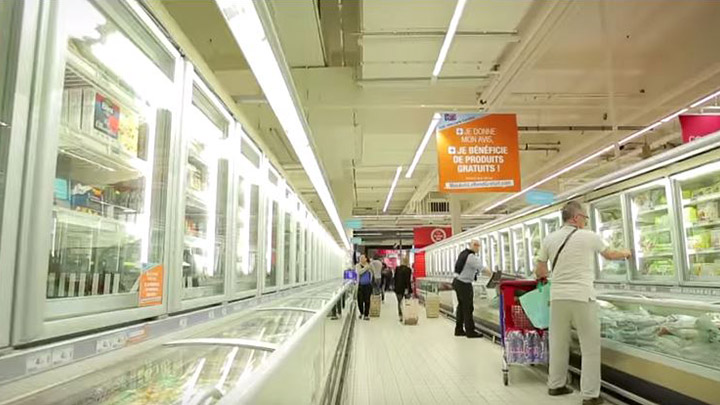 Supermarkt Carrefour in Lille met Philips verlichting