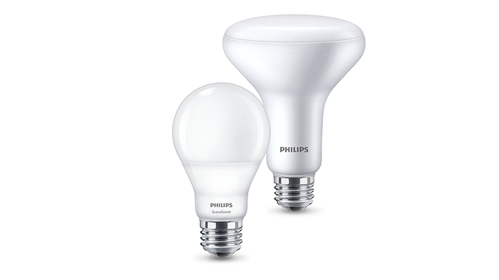Gamme complète d'ampoules LED SceneSwitch Philips 