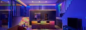 Kamer ingericht met slimme 'Connected by WiZ' LED-verlichting